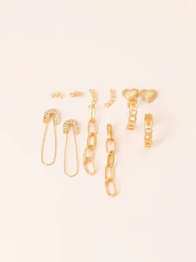 Golden Earrings Set