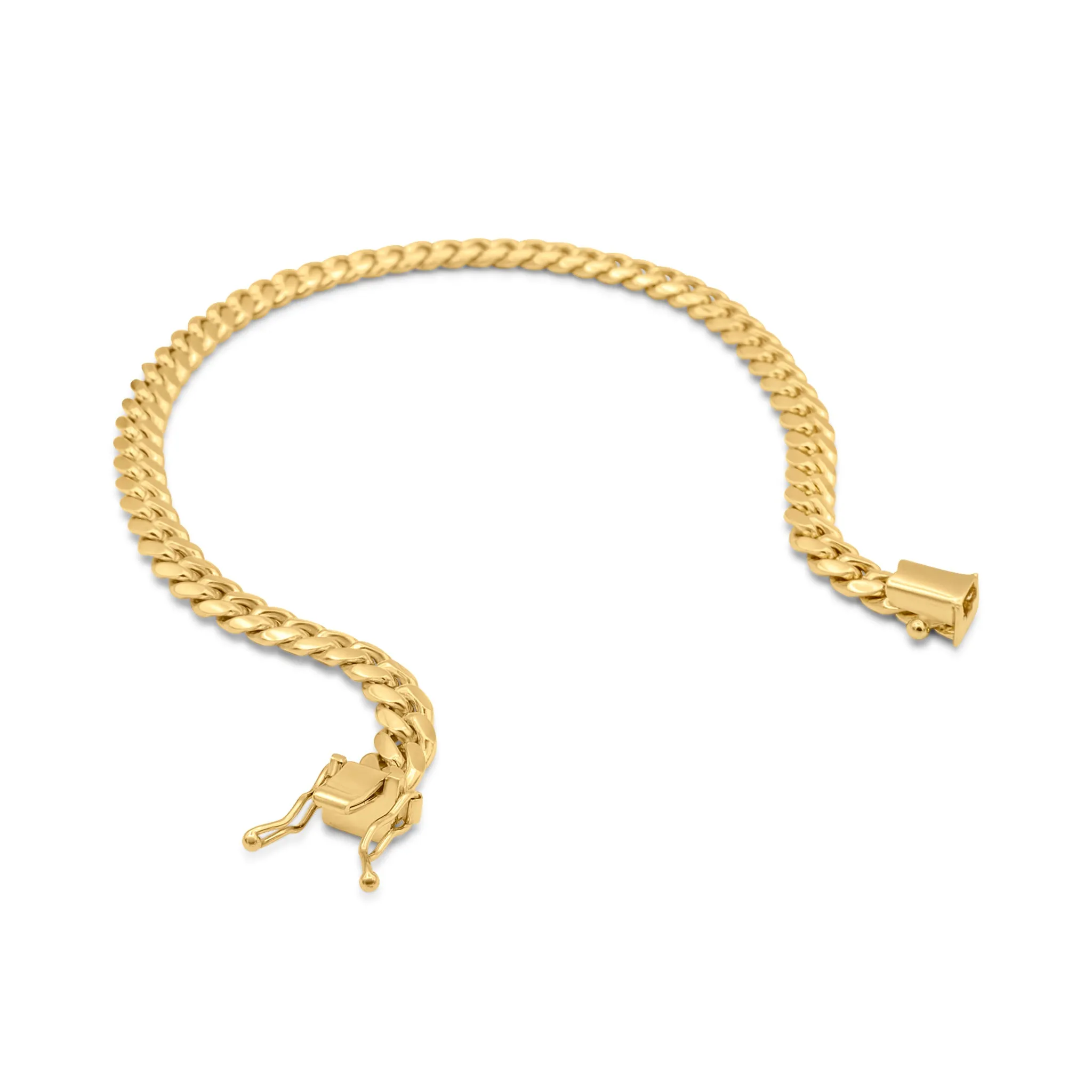 10K Solid Yellow Gold Miami Cuban Link Bracelet 5mm