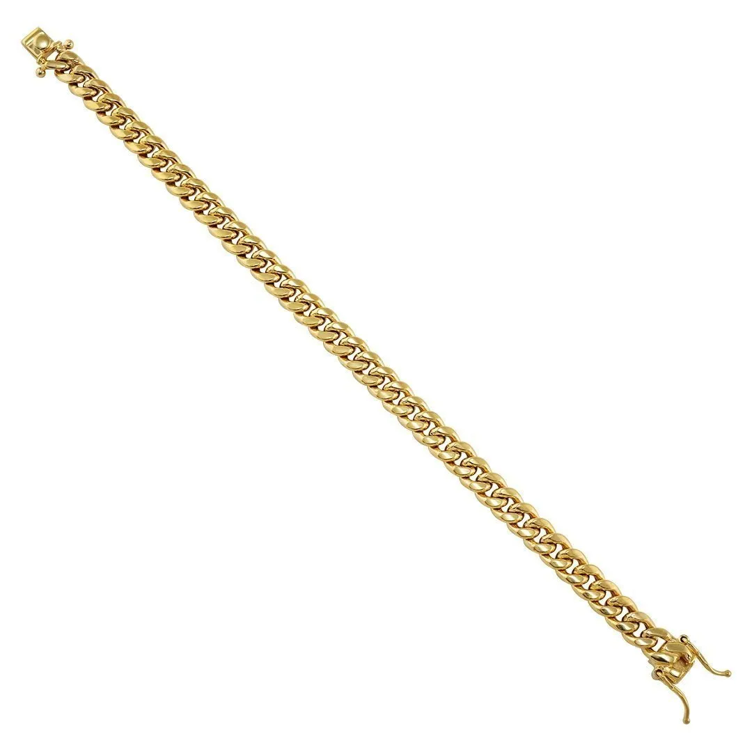 10k Yellow Gold Miami Cuban Link Bracelet 7.5 mm