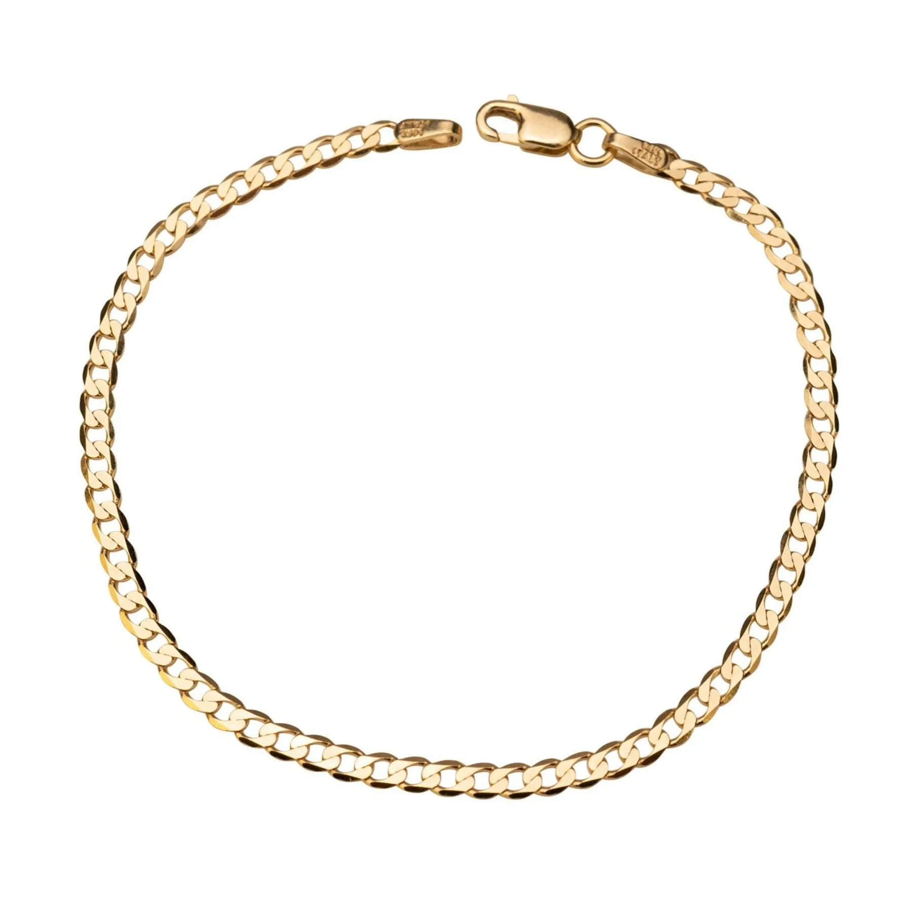 14k Gold Curb Link Bracelet