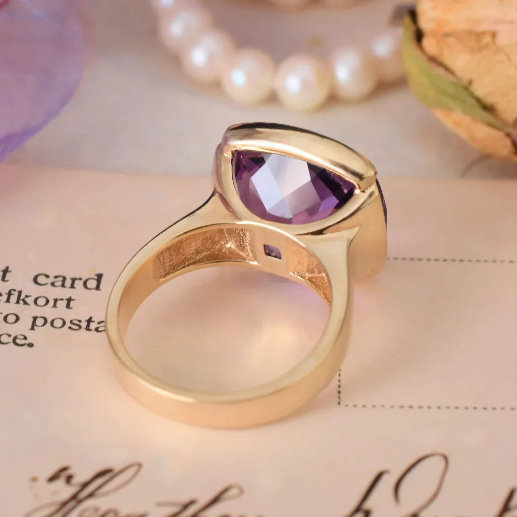 14k Gold Vermeil Amethyst Cocktail Rings