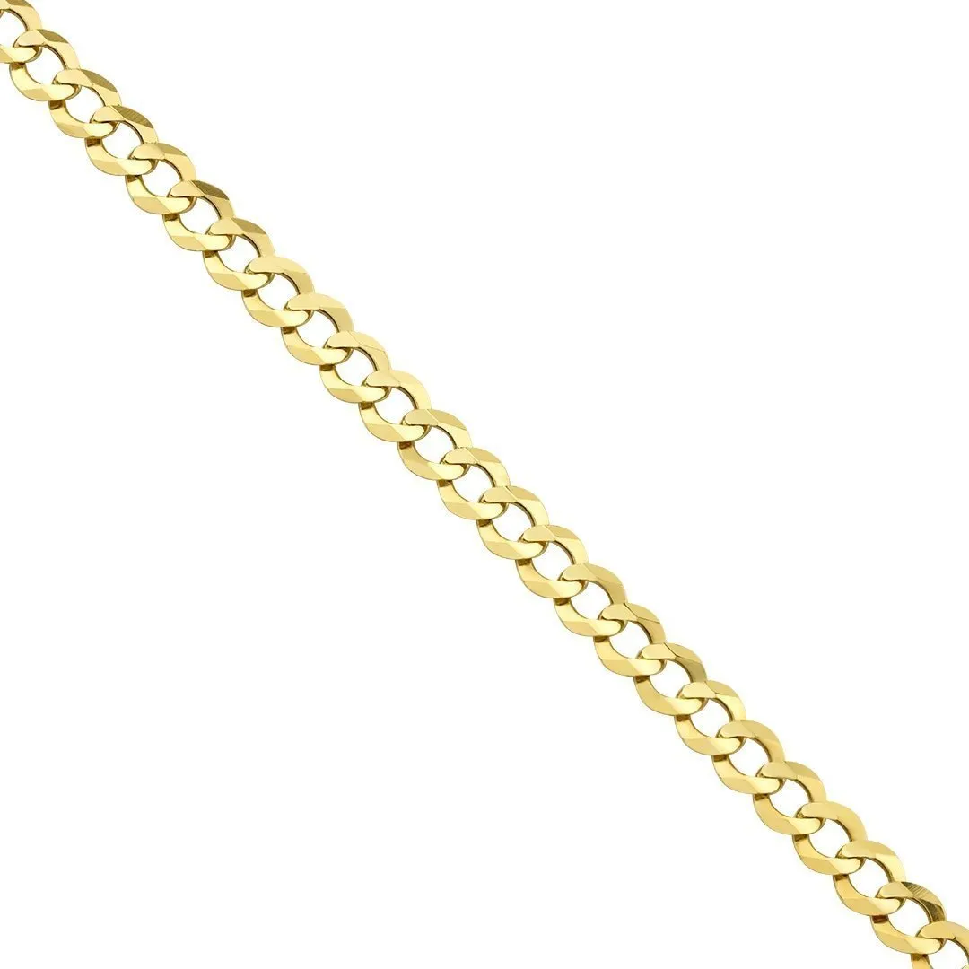 14k Yellow Gold Curb Link Bracelet 5.5 mm