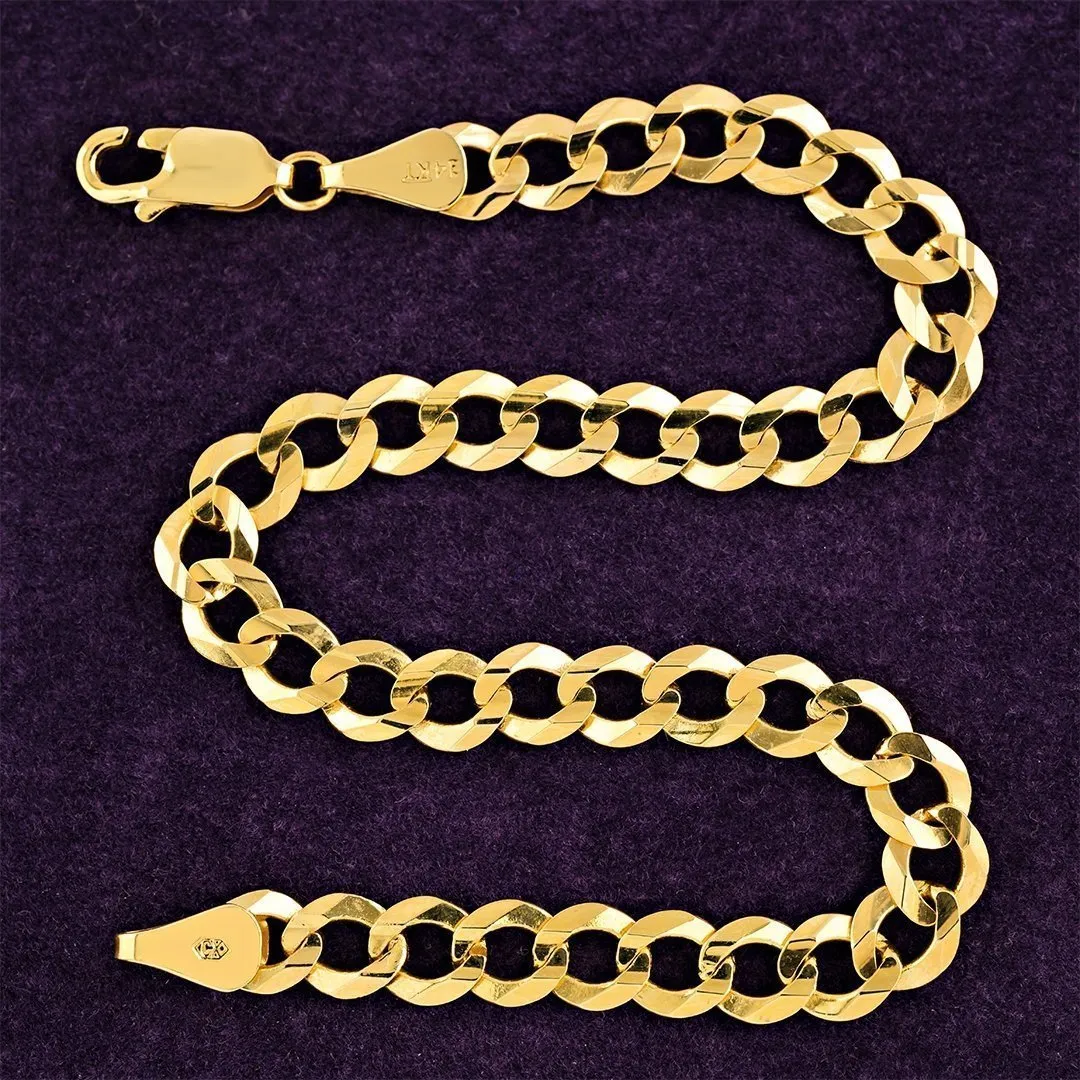 14k Yellow Gold Curb Link Bracelet 5.5 mm