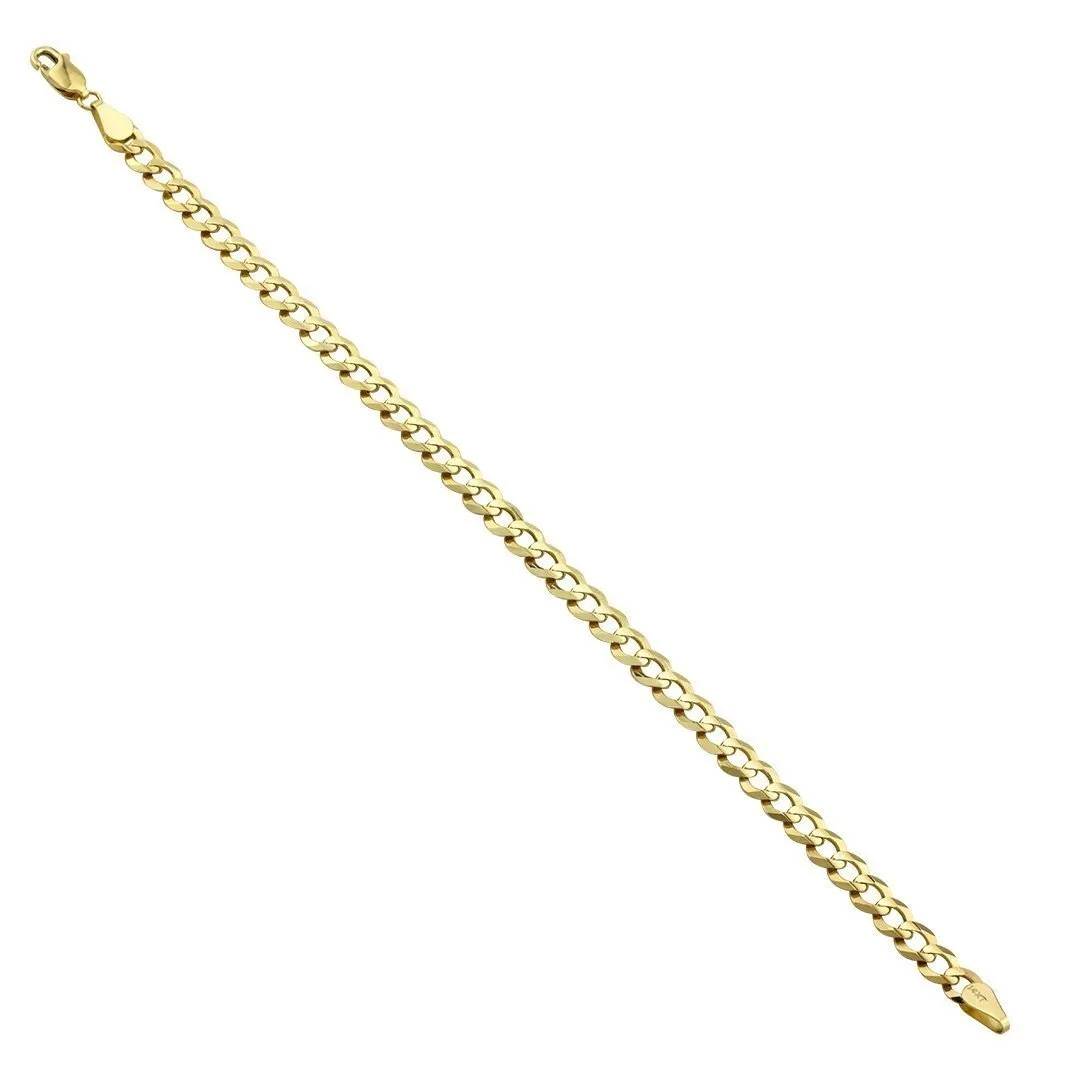 14k Yellow Gold Curb Link Bracelet 5.5 mm