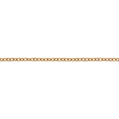 1.7mm Satin Hamilton Gold Plated Cable Chain, by the Foot