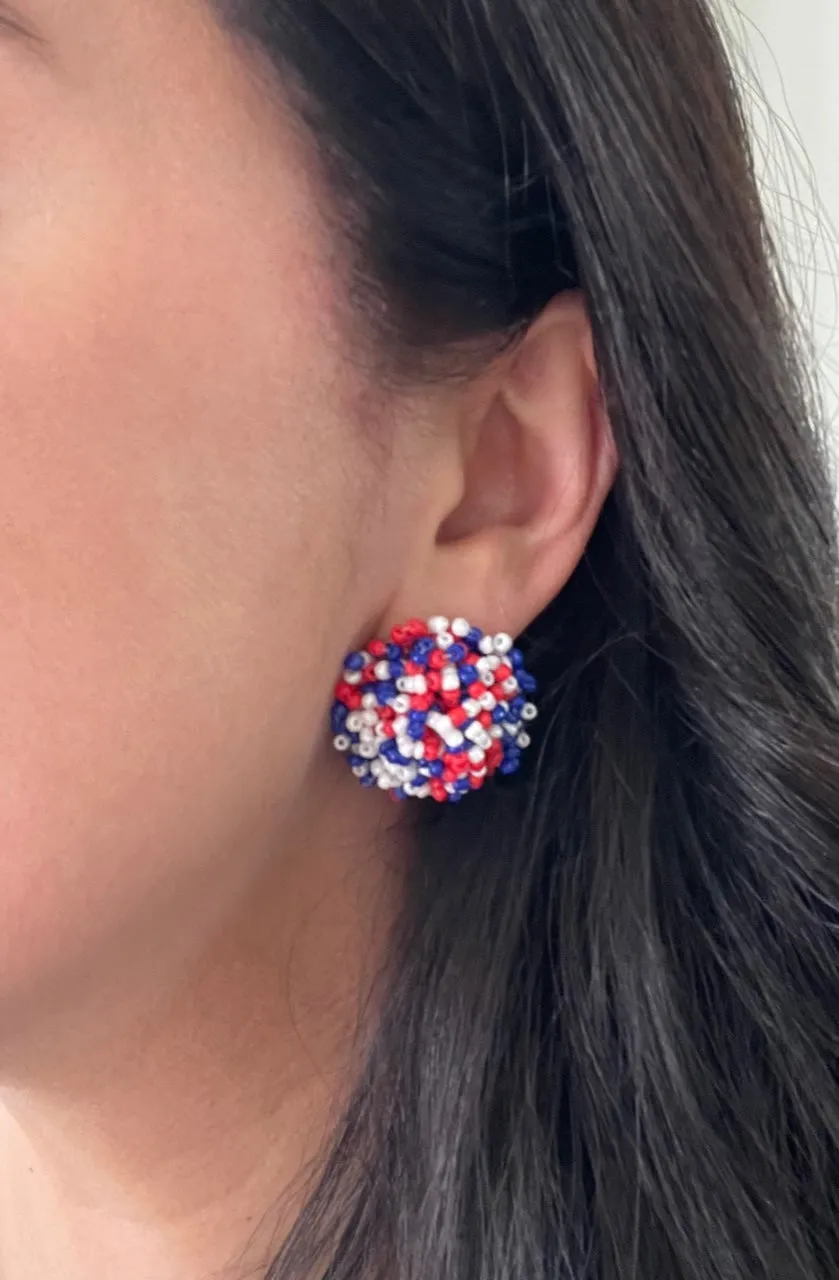 4th of July Bead Earrings