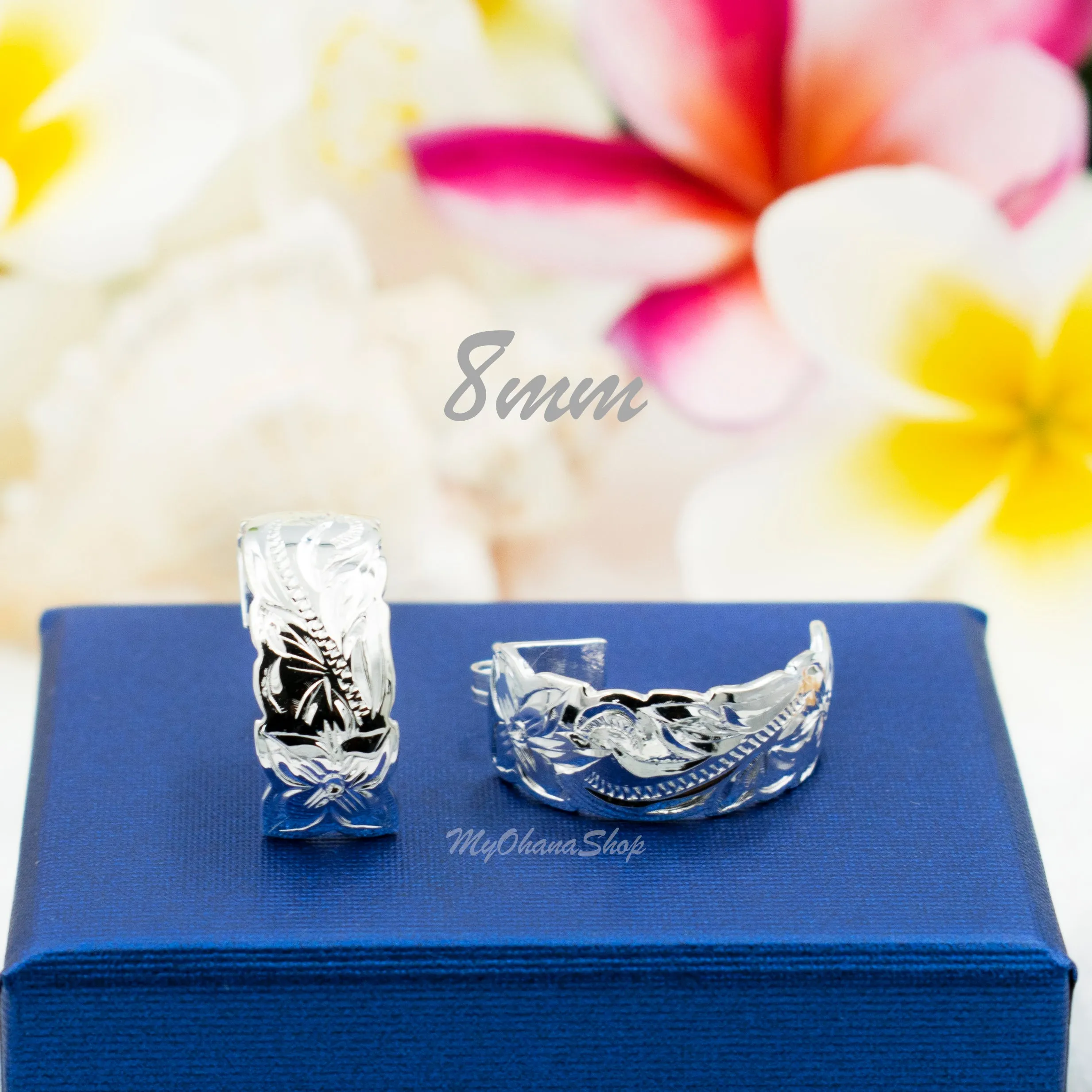 925 Sterling Silver Hawaiian Heritage Earrings For Women.  Classic, Elegant, Hand-Carved, Engraved, Scalloped Heirloom, Halfmoon Earrings.