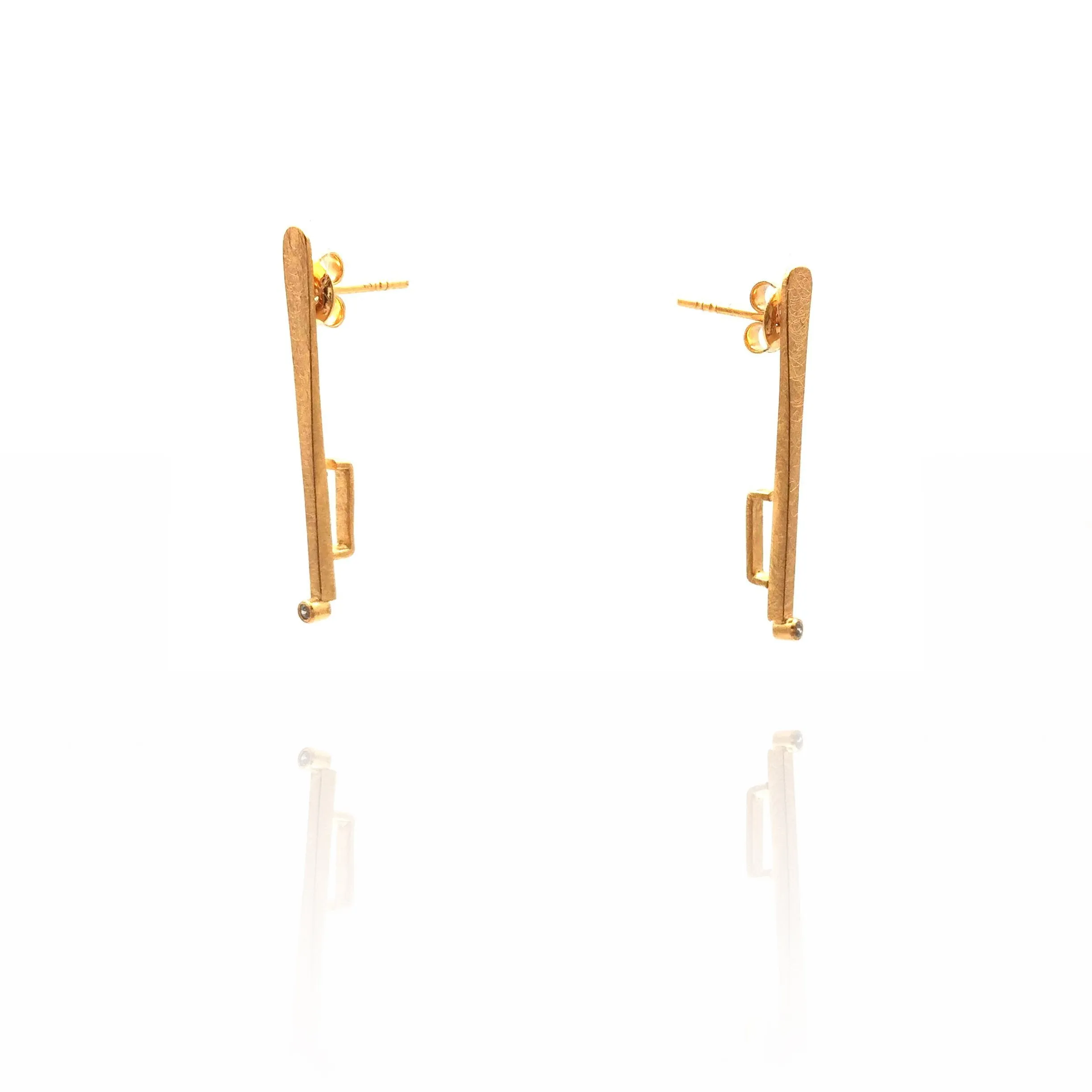 Adjustable Drop Earrings - Gold