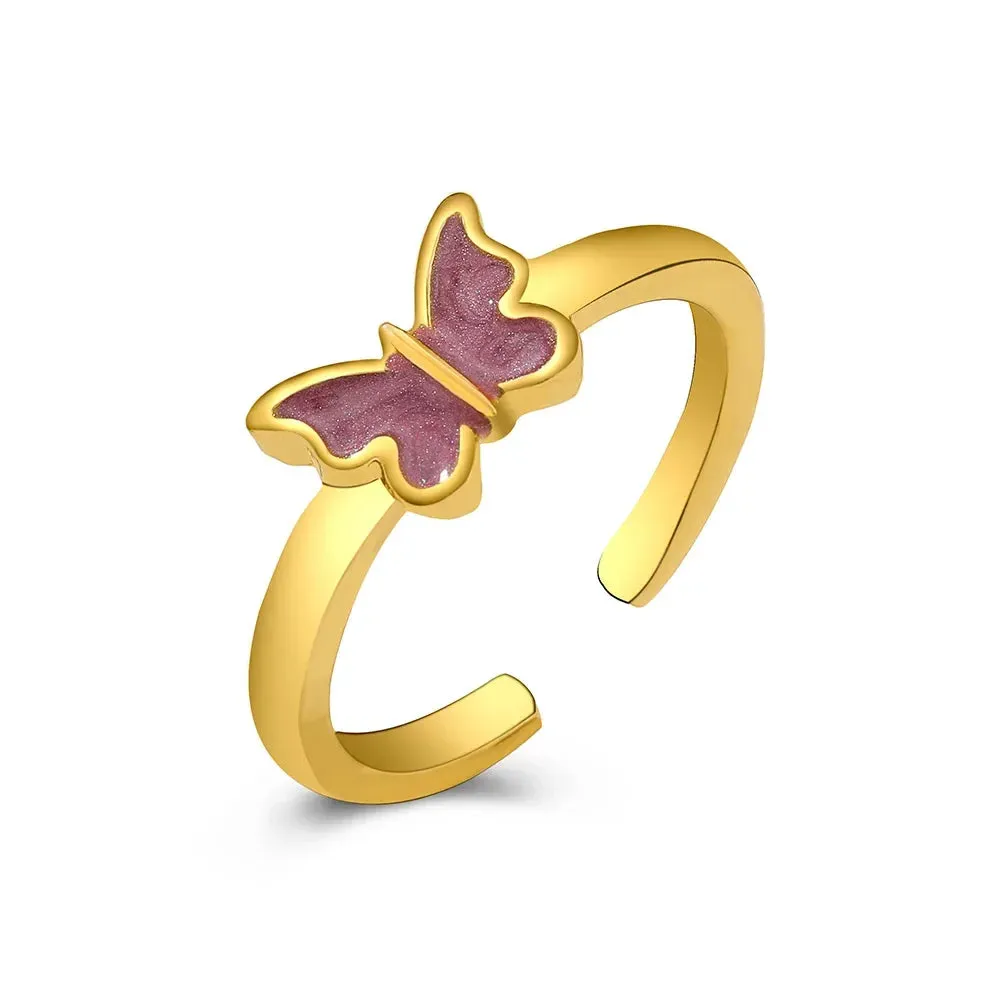 Adjustable Retro Butterfly King Ring