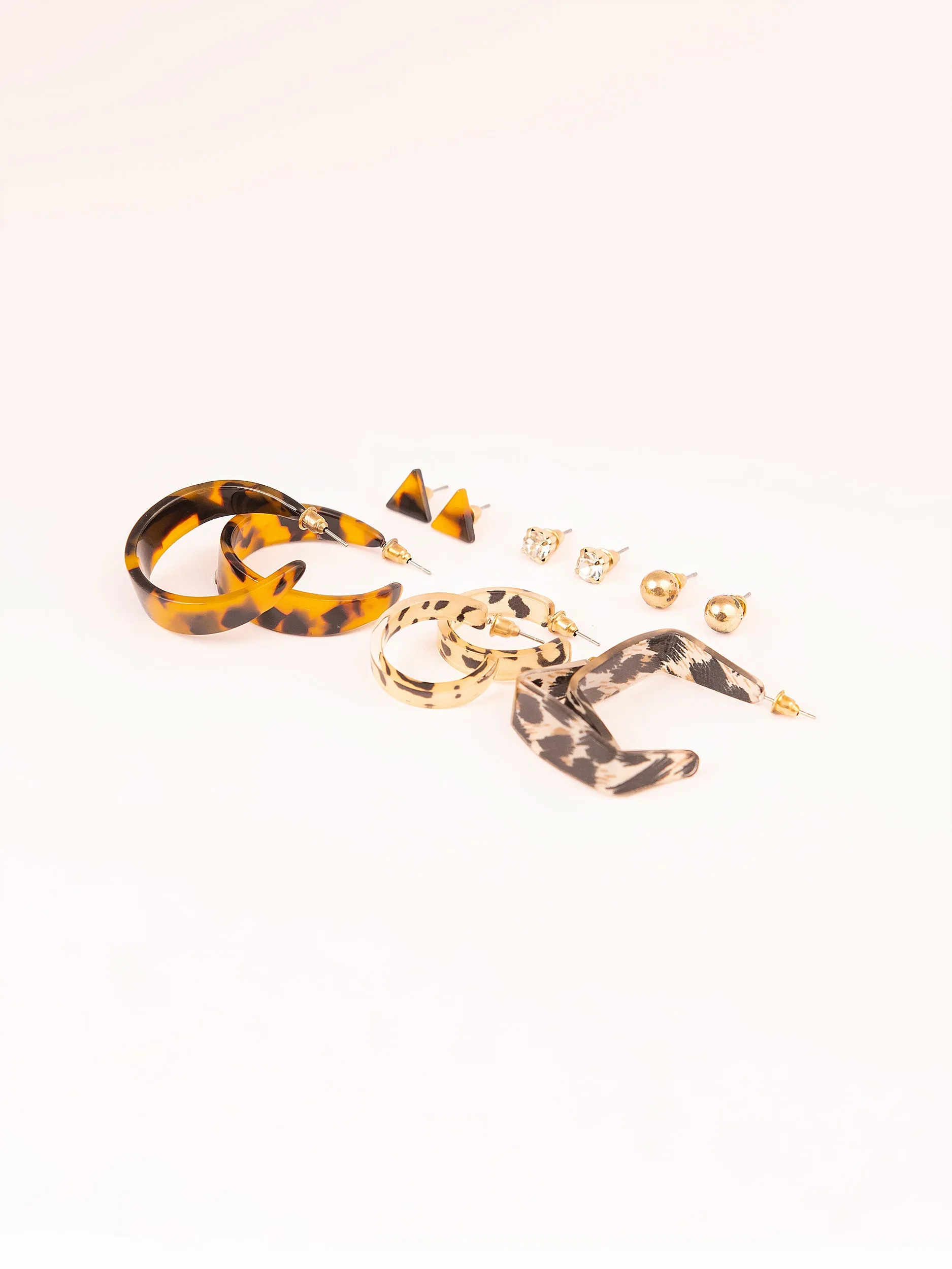 Animal Print Earrings Set