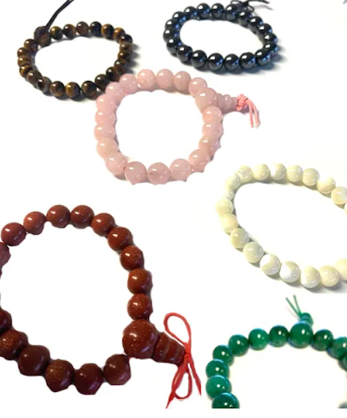 ASSORTED REAL STONE STRETCH BRACELETS (sold by the piece or dozen)