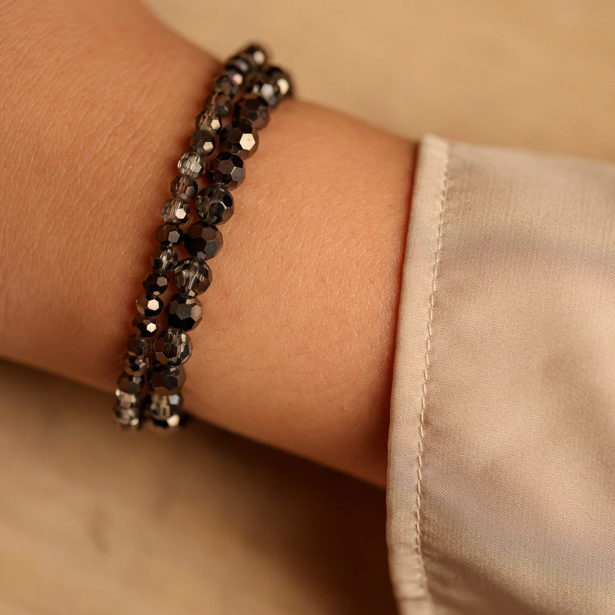 BLACK DIAMOND CRYSTAL- ACCENT BRACELET