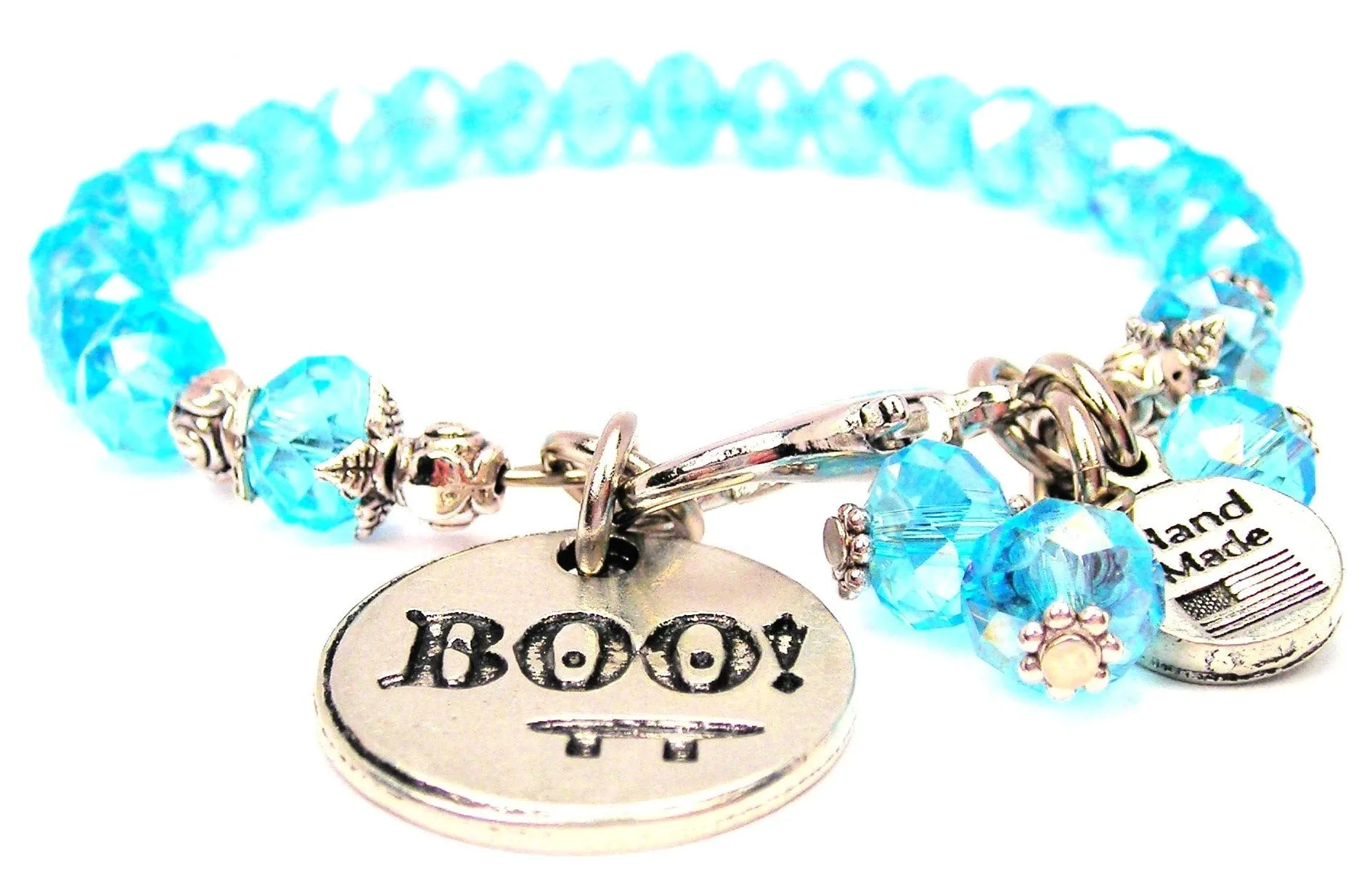 Boo With Face Splash Of Color Crystal Bracelet