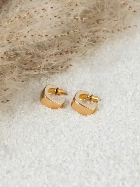 C-Hoop Stud Earrings