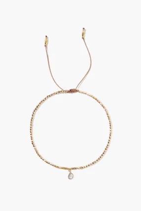 Chan Luu .02ct Diamond Slice & Plated Hematine Anklet