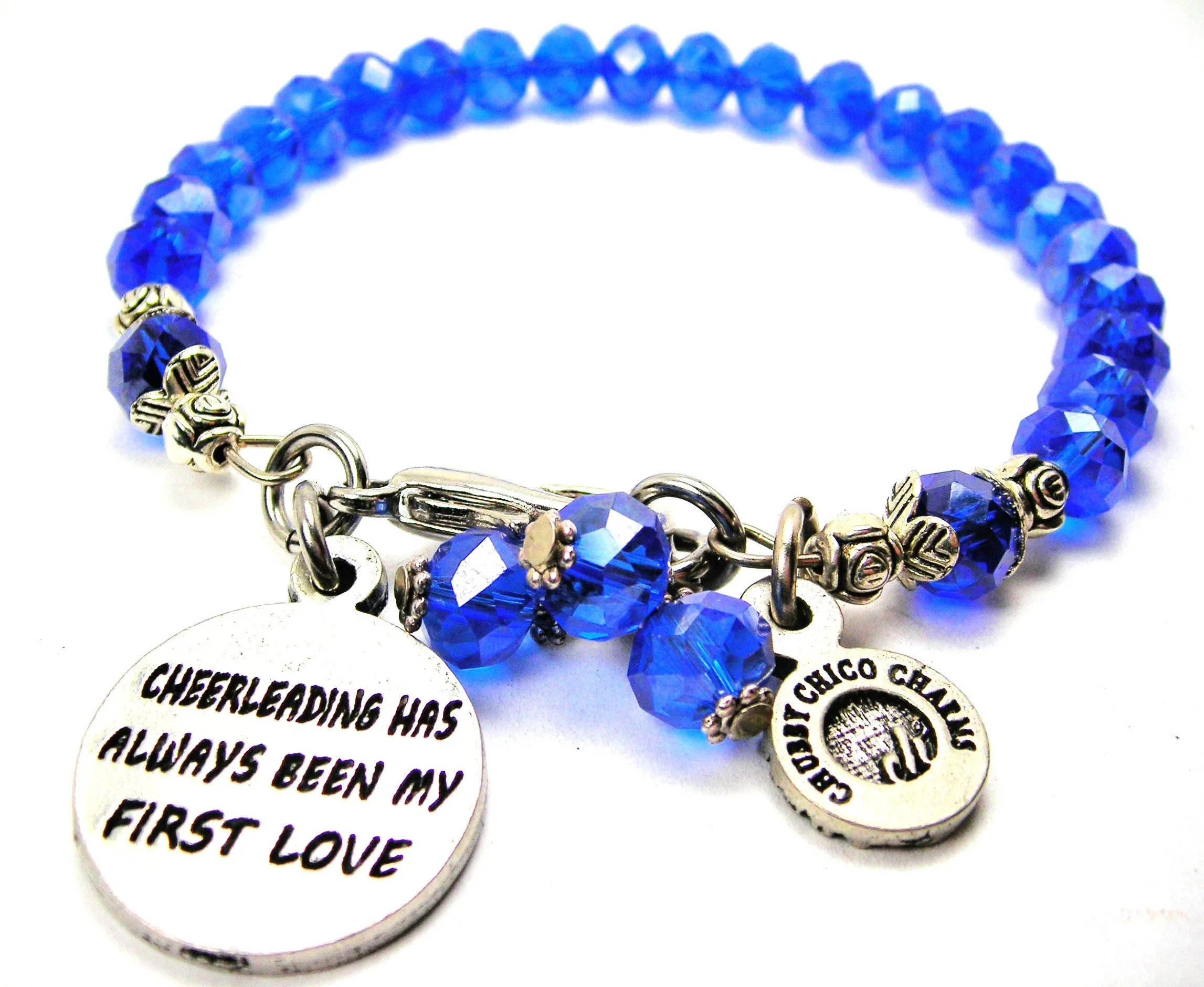 Cheerleading Has Always Been My First Love Splash Of Color Crystal Bracelet