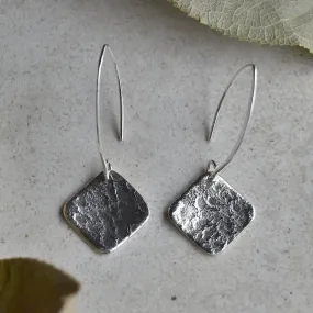 'Concrete' Long Drop Earrings