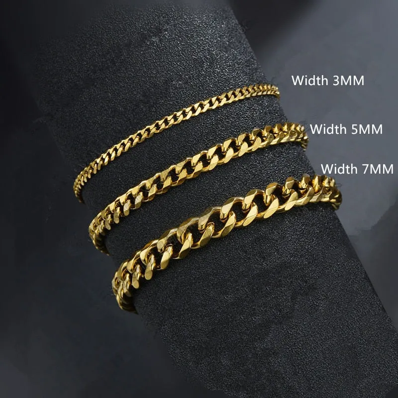 Cuban Link Chain Men's Stainless Steel Bracelet