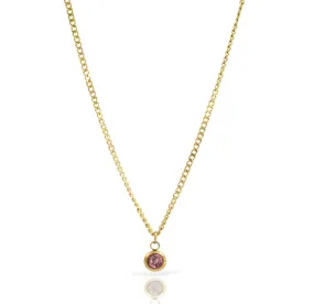 DELILAH ALEXANDRITE BIRTHSTONE PENDANT NECKLACE - JUNE