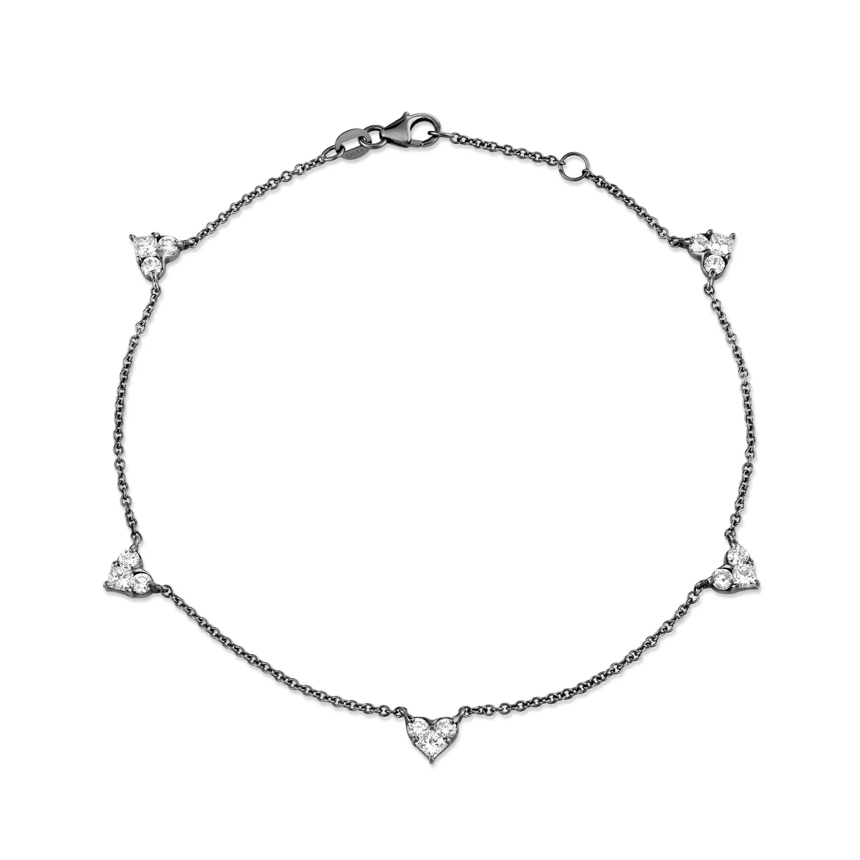 DIAMOND 5 HEART ANKLET