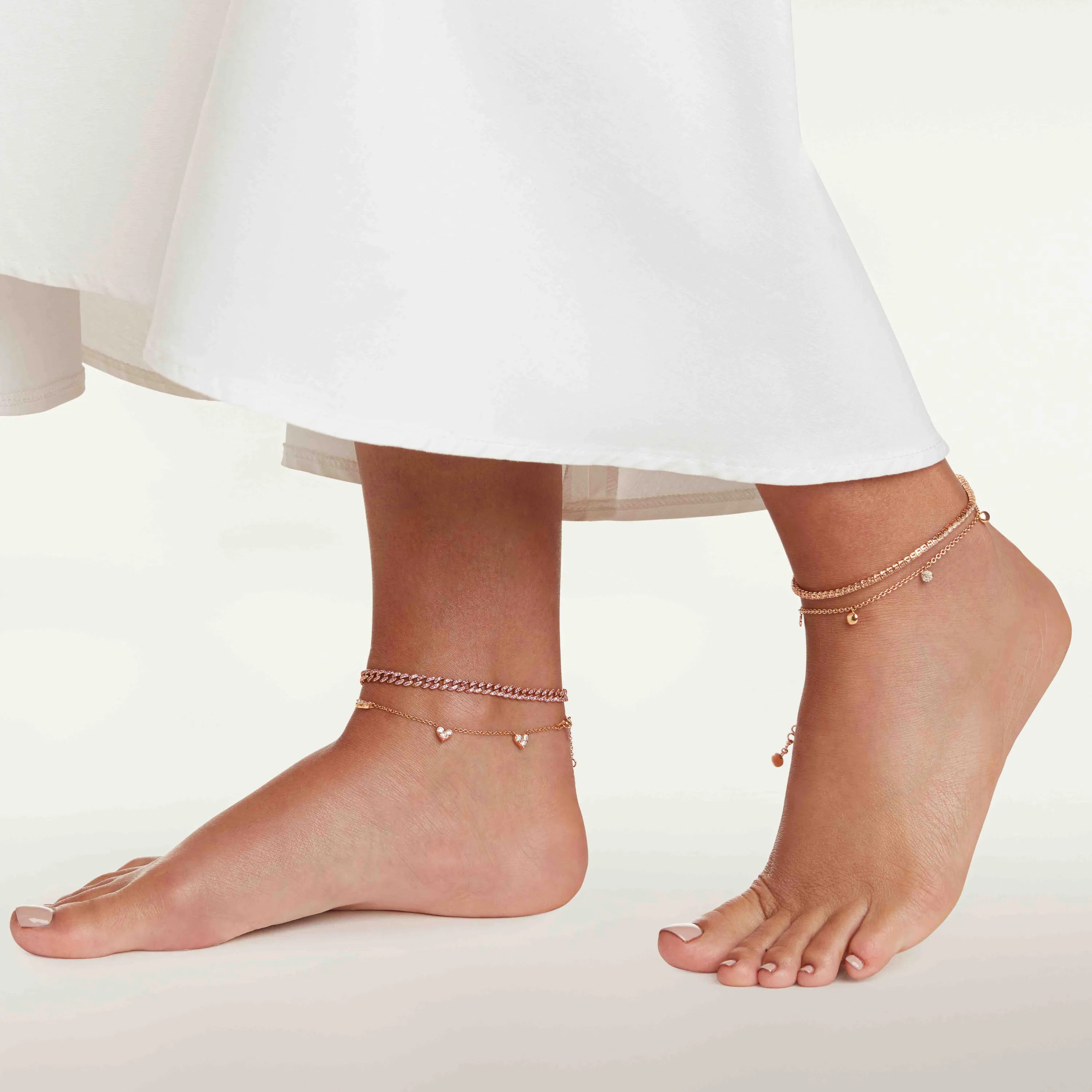 DIAMOND PAVE MINI LINK ANKLET