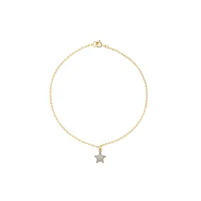 Diamond Star & Gold Anklet