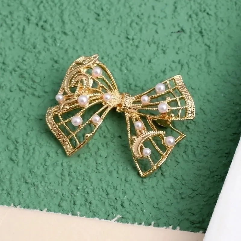 Elegant Bow Knot Alloy Inlay Crystal Rhinestones Women's Brooches