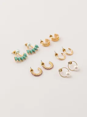 Embellished Stud Earrings Set