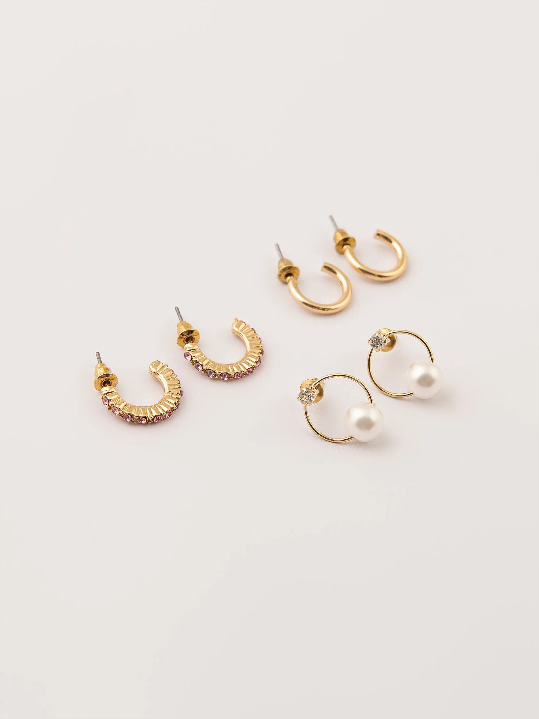 Embellished Stud Earrings Set