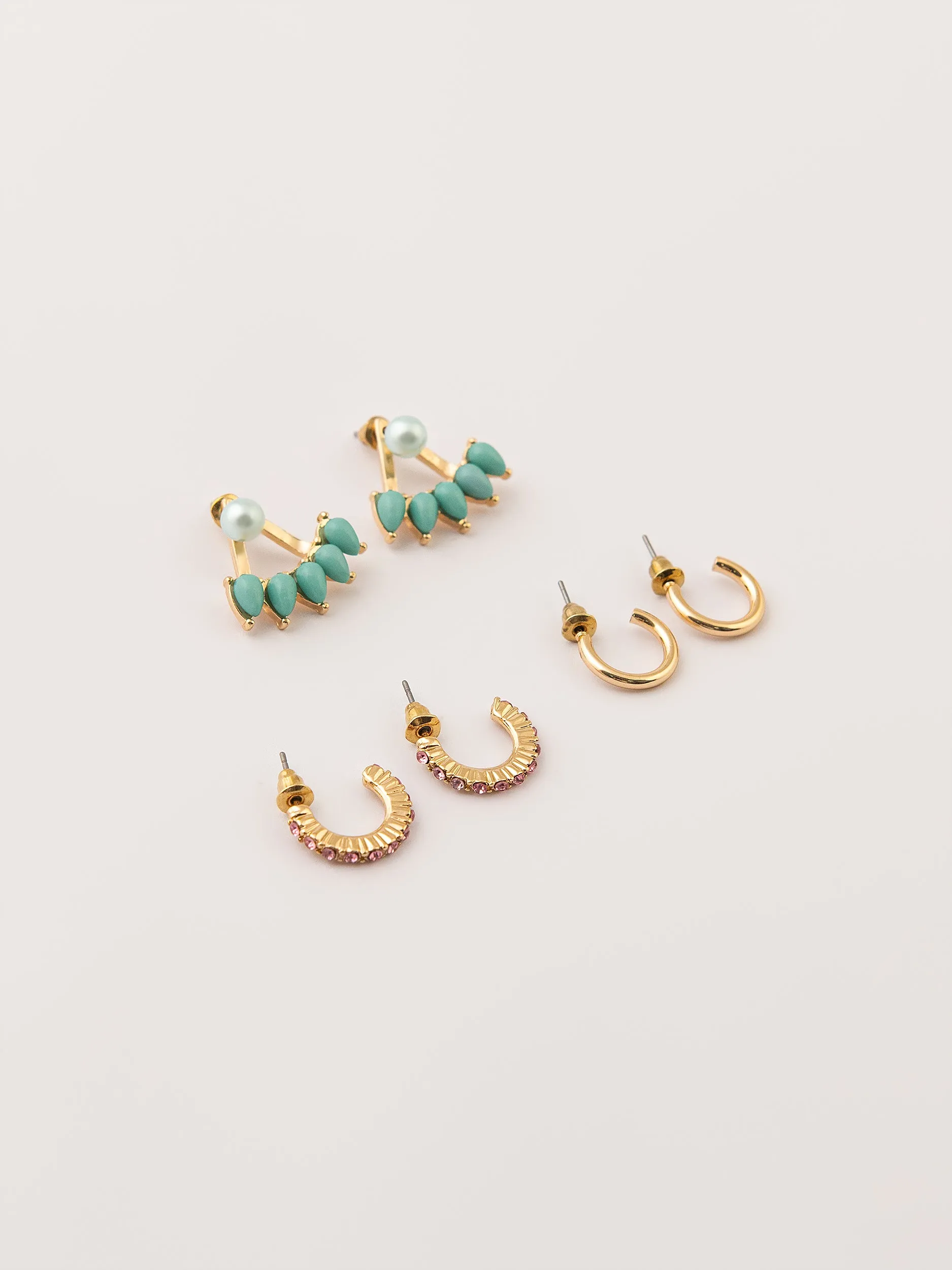 Embellished Stud Earrings Set