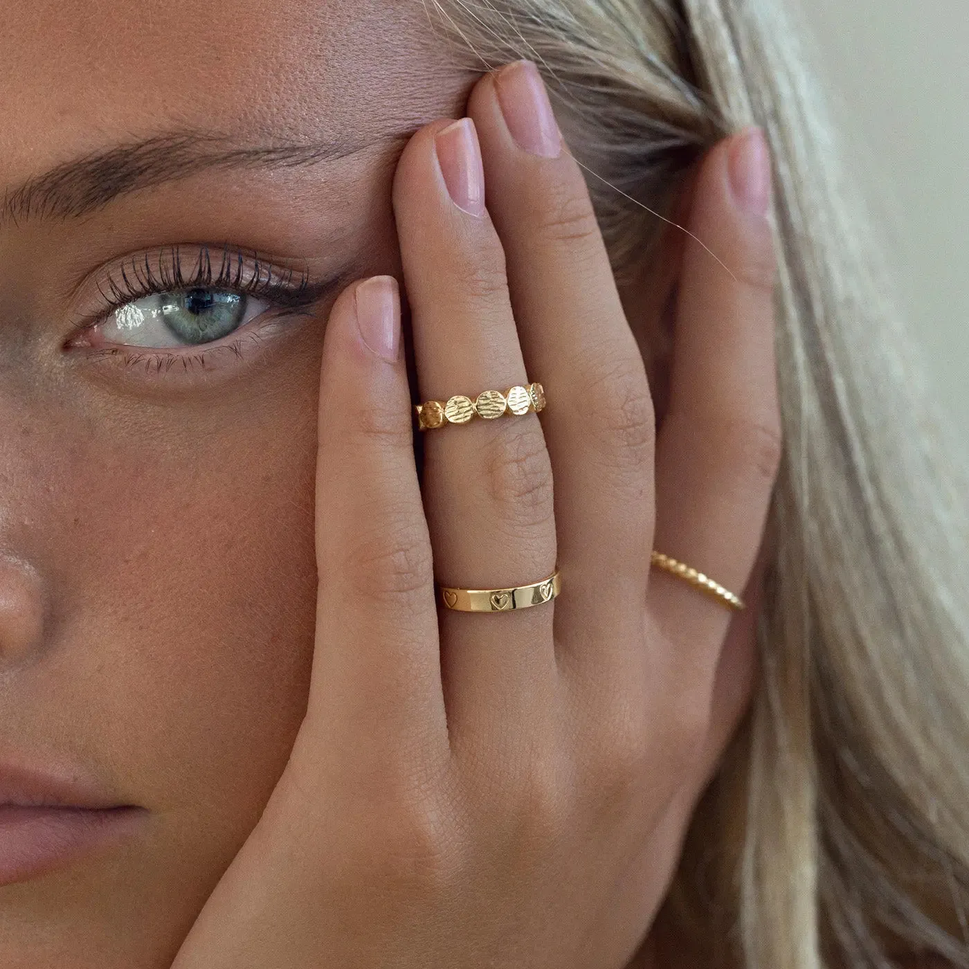 Engraved Hearts Ring