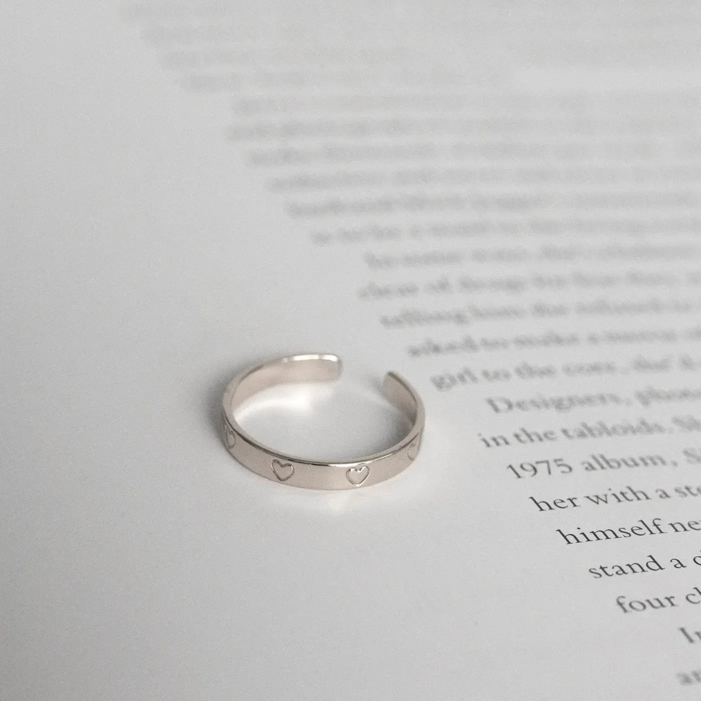 Engraved Hearts Ring