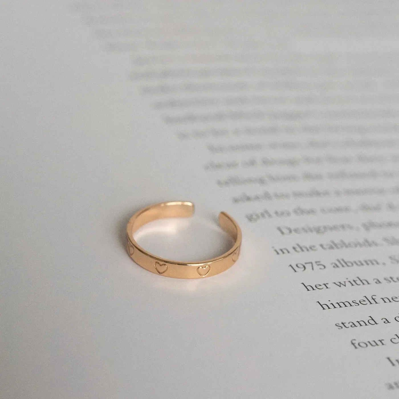 Engraved Hearts Ring