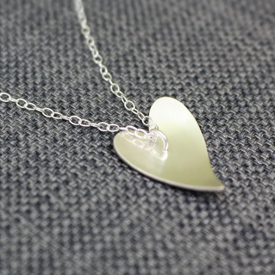 Floral Silver Heart Pendant