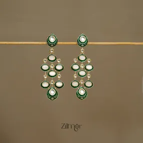 FS1011240 - Meenakari Kundan Long Earrings