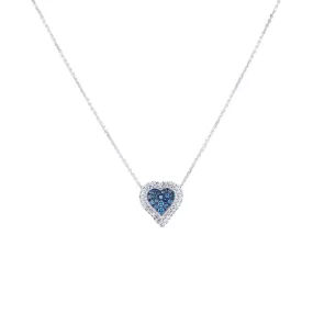 Full of Love Blue and White Diamond Necklace