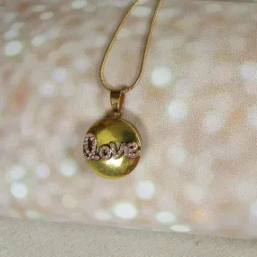 Gold Love Pendant Necklace