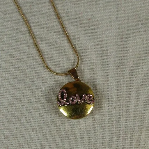 Gold Love Pendant Necklace