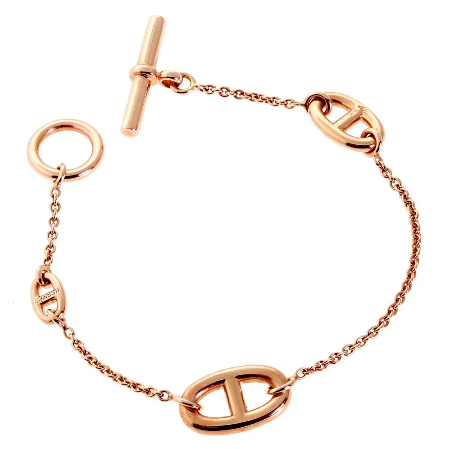 Hermes Farandole Rose Gold Chain Bracelet