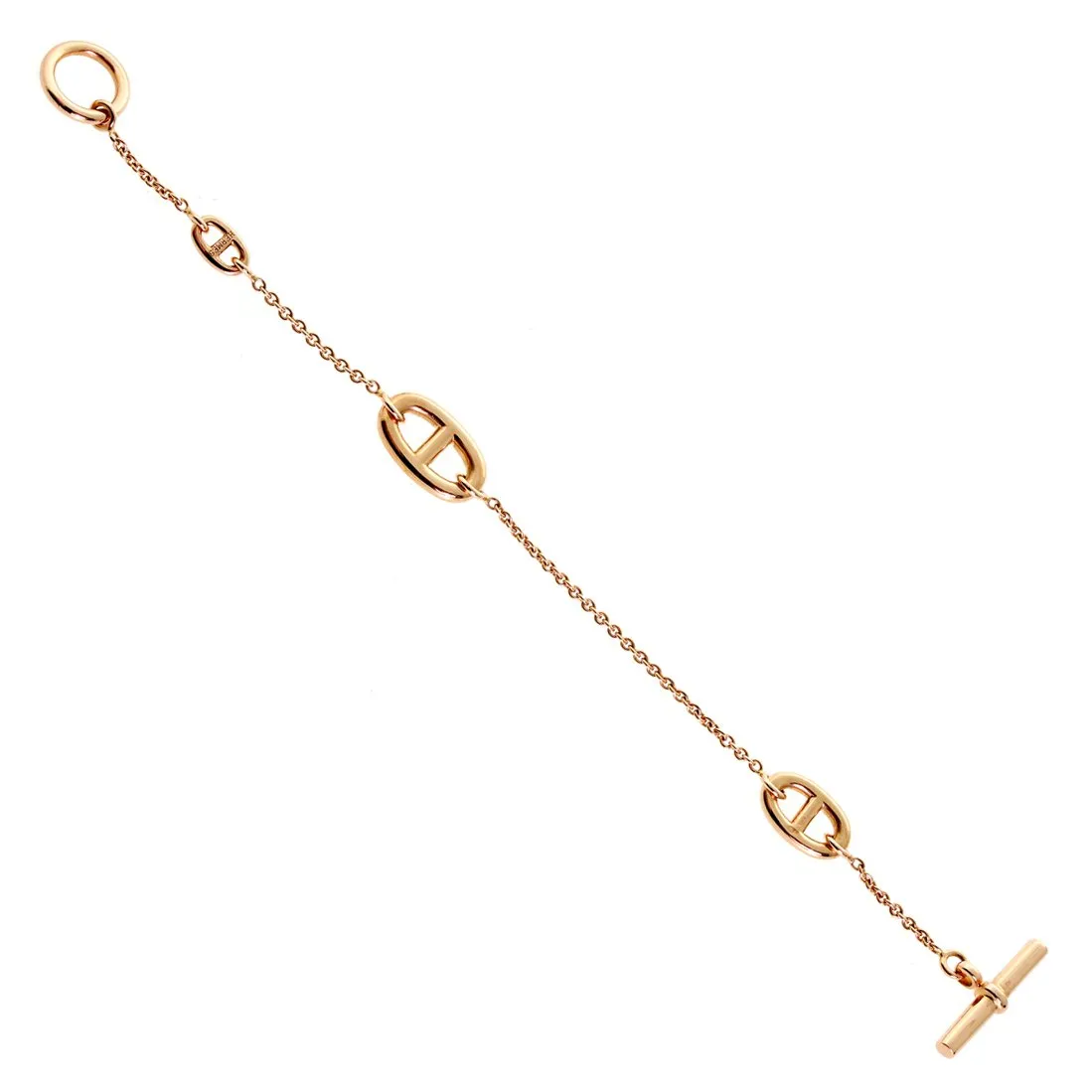 Hermes Farandole Rose Gold Chain Bracelet