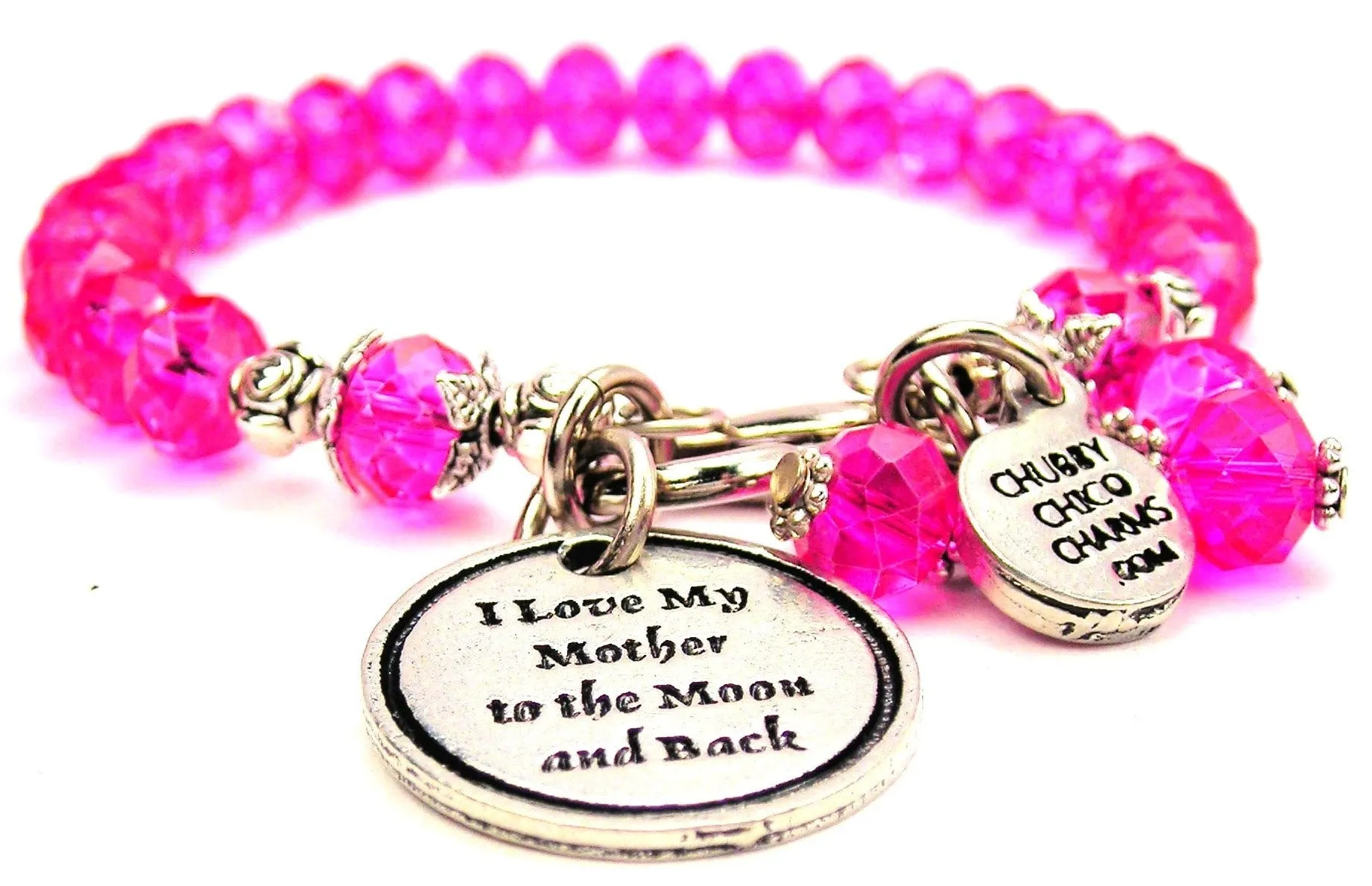 I Love My Mother To The Moon And Back Splash Of Color Crystal Bracelet