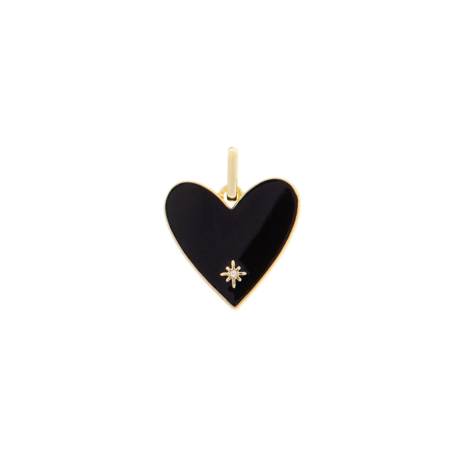 large enamel heart charm