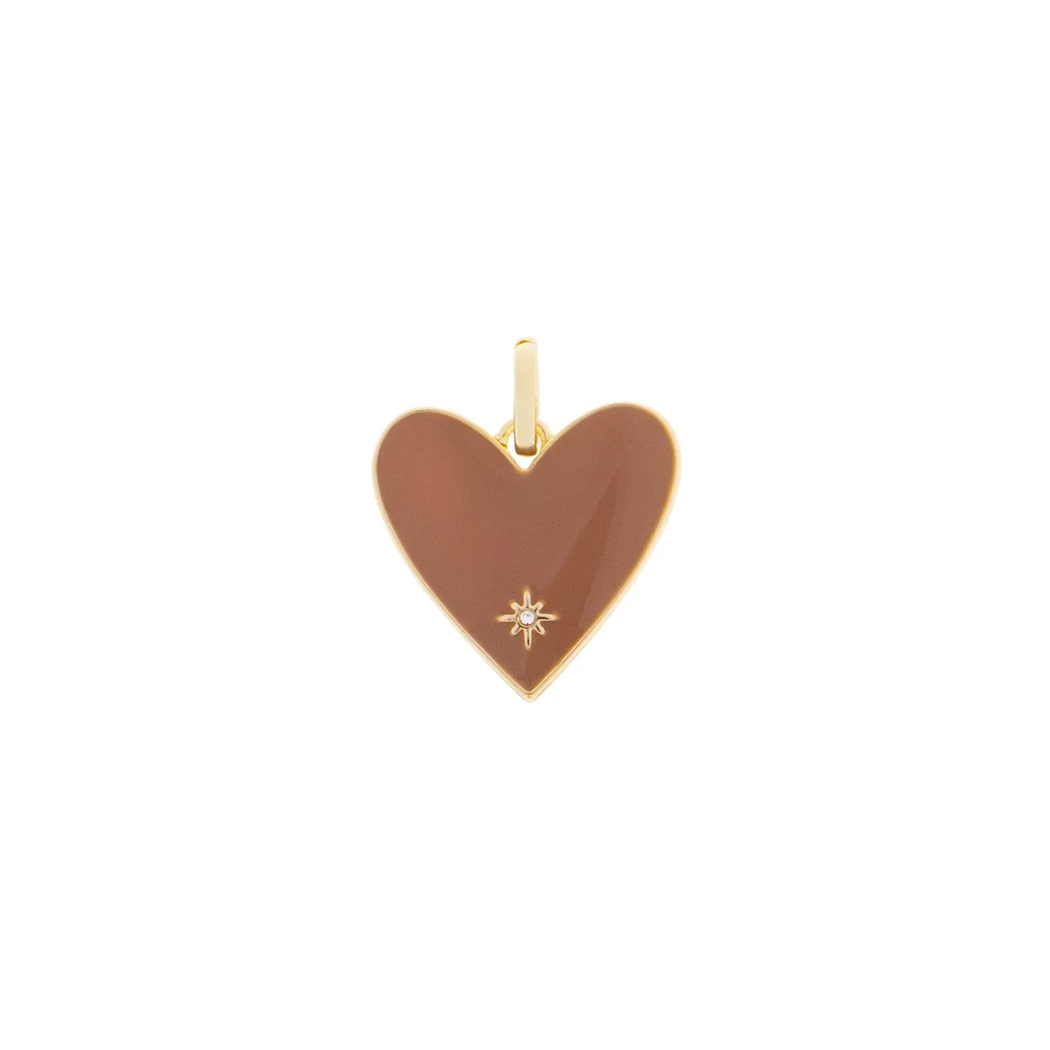 large enamel heart charm