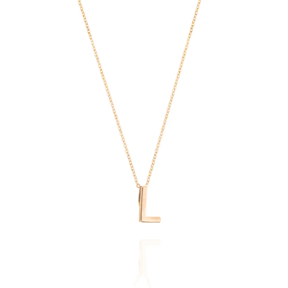 Linda Tahija Letter Necklace, Gold (A-Z)