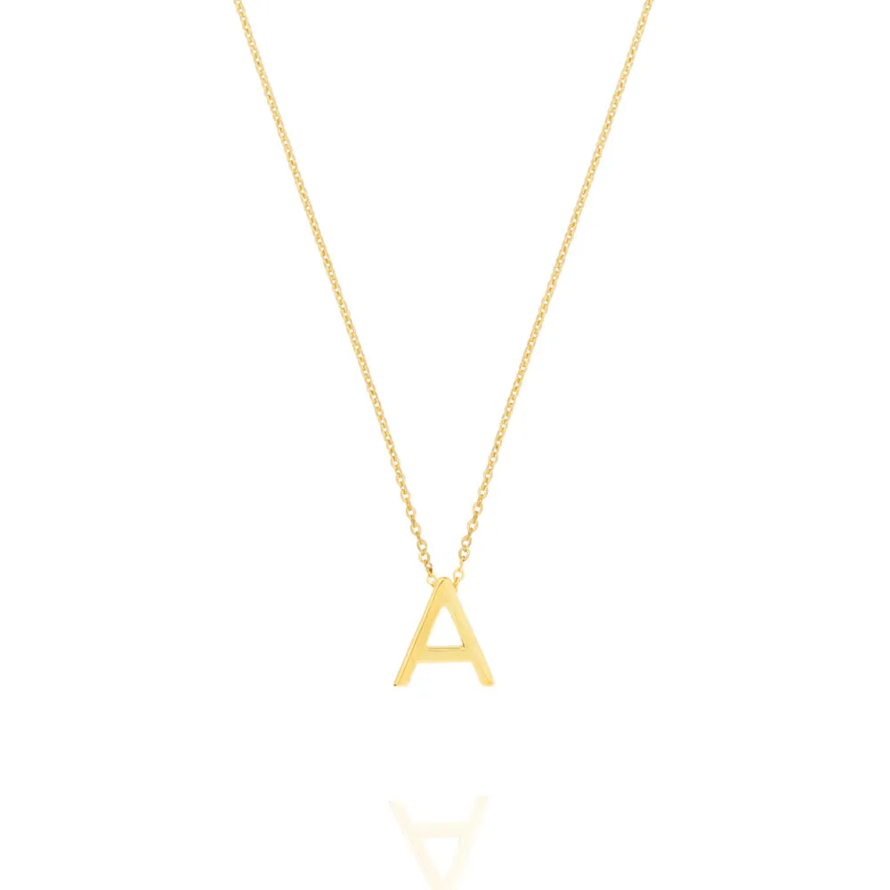 Linda Tahija Letter Necklace, Gold (A-Z)