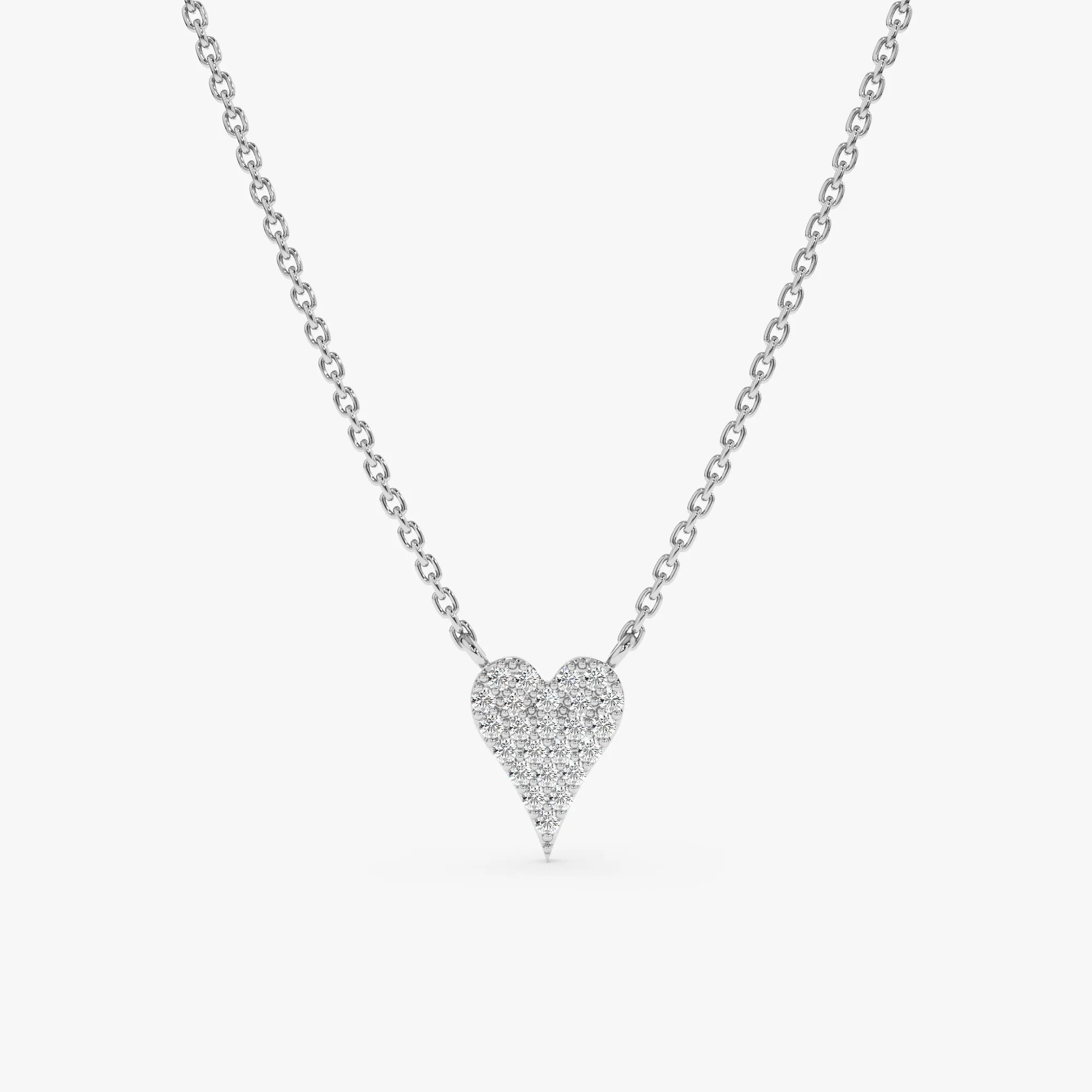 Long Diamond Heart Necklace, Natalie