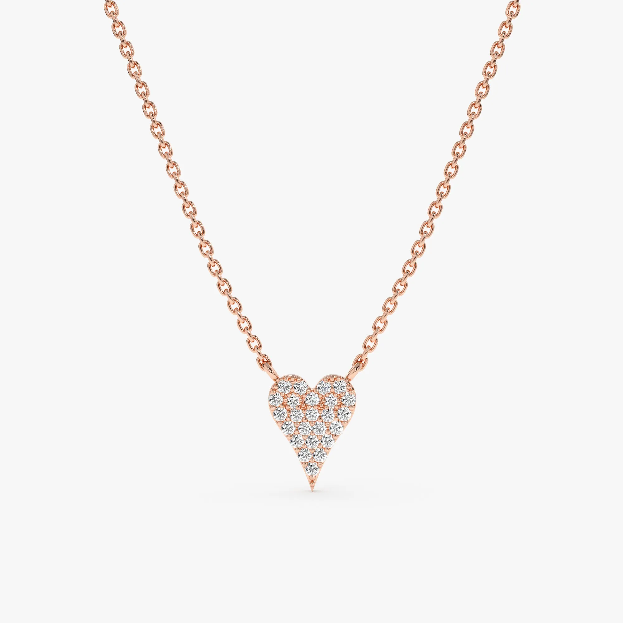 Long Diamond Heart Necklace, Natalie