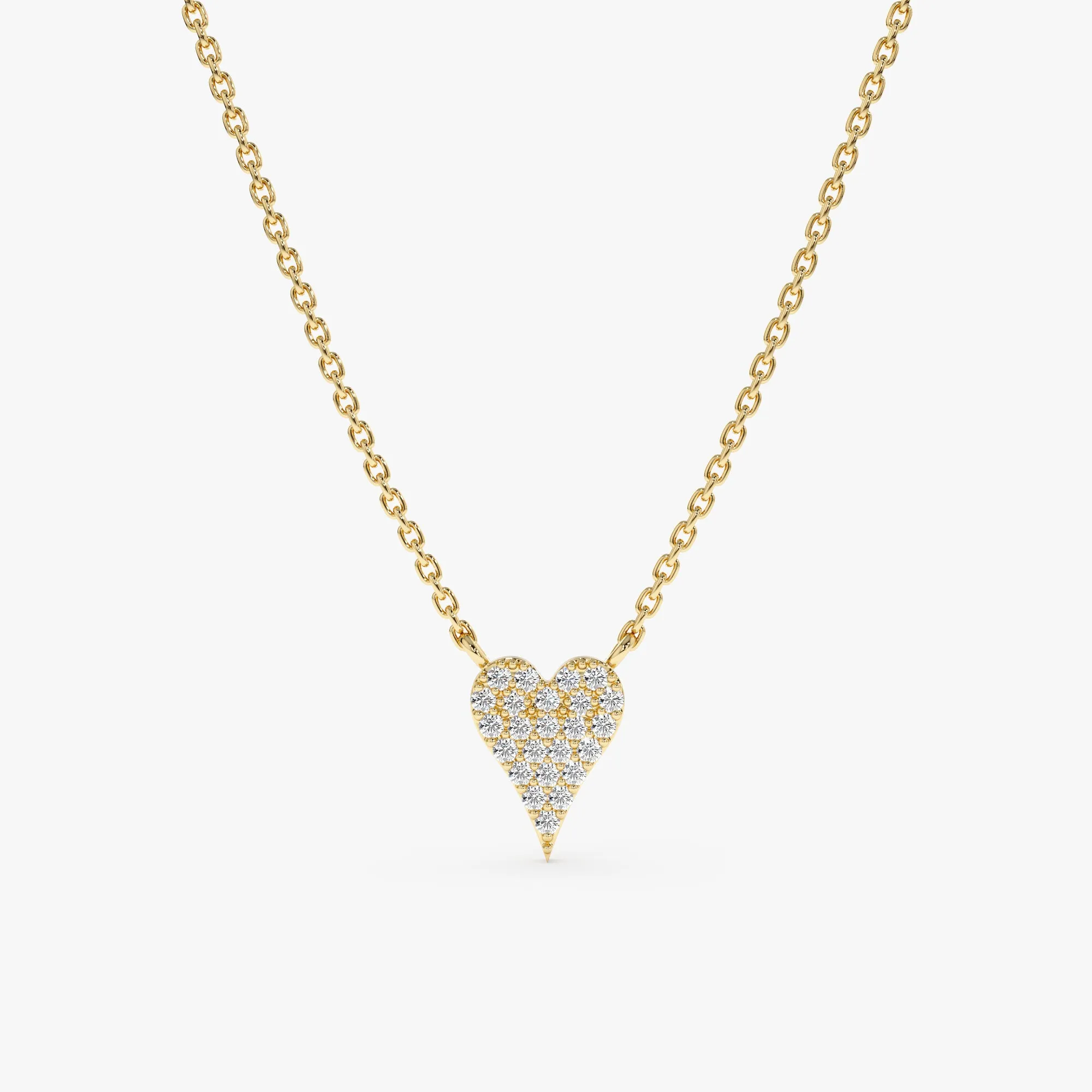 Long Diamond Heart Necklace, Natalie