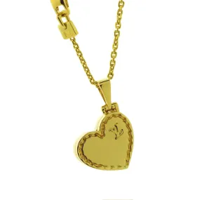 Louis Vuitton Heart Locket Gold Necklace