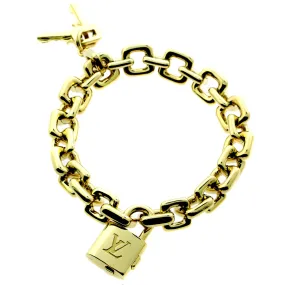 Louis Vuitton Padlock & Keys Yellow Gold Bracelet